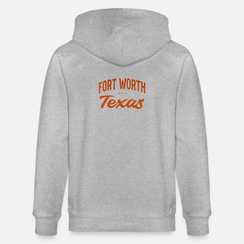 Fort Worth Texas Script - Stanley/Stella Unisex Bio-Kapuzenjacke CULTIVATOR  - Grau meliert