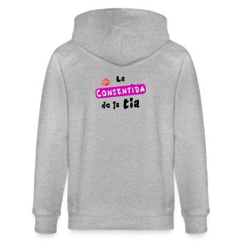 Tantes Liebling - Stanley/Stella Unisex Bio-Kapuzenjacke CULTIVATOR  - Grau meliert - Hinten - Luana (180cm)
