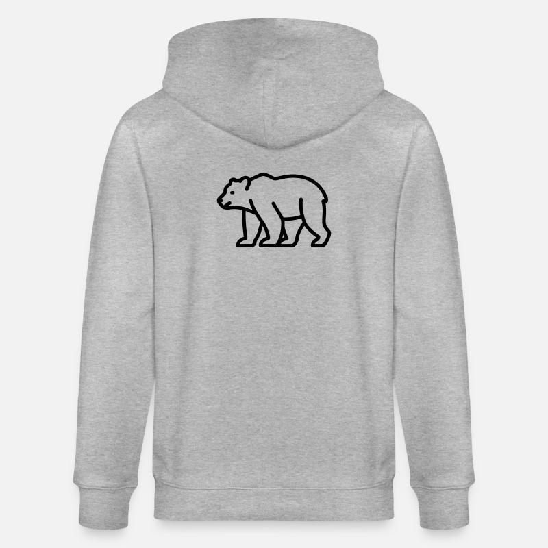 ours - Veste à capuche bio CULTIVATOR Stanley/Stella Unisexe - gris chiné