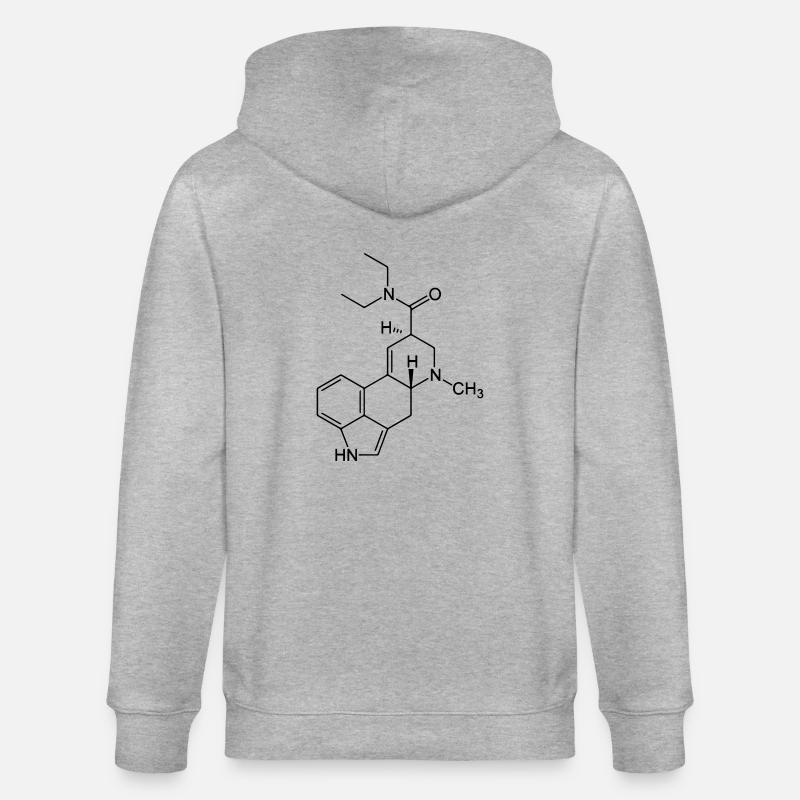 LSD Strukturformel - Stanley/Stella Unisex Bio-Kapuzenjacke CULTIVATOR  - Grau meliert