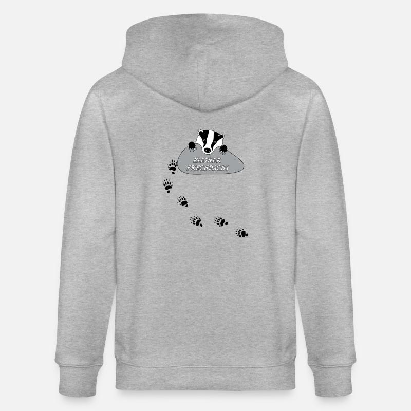 petites Frechdachs harcèlent effronté piste - Veste à capuche bio CULTIVATOR Stanley/Stella Unisexe - gris chiné