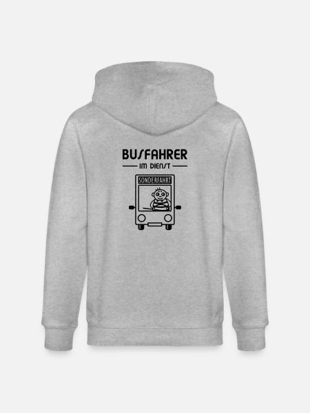 Busfahrer im Dienst - Bus - Stanley/Stella Unisex Bio-Kapuzenjacke CULTIVATOR  - Grau meliert