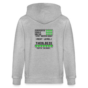 Theologie Studium Examen Prüfung bestanden - Stanley/Stella Unisex Bio-Kapuzenjacke CULTIVATOR  - Grau meliert - Hinten - Luana (180cm)