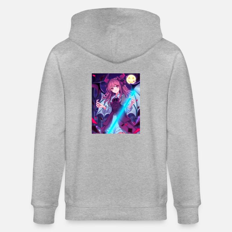 Conception d’anime Hellow - Veste à capuche bio CULTIVATOR Stanley/Stella Unisexe - gris chiné