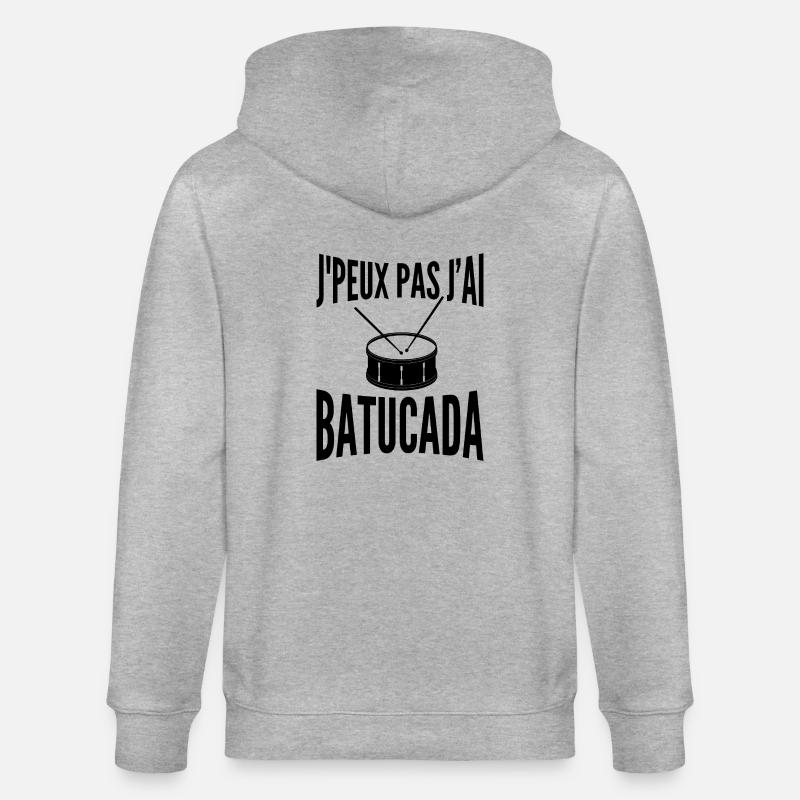 Batucada | Percussion | Samba - Veste à capuche bio CULTIVATOR Stanley/Stella Unisexe - gris chiné