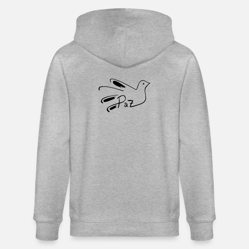 Bunte abstrakte Elemente für einzigartigen Stoff - Stanley/Stella Unisex Bio-Kapuzenjacke CULTIVATOR  - Grau meliert