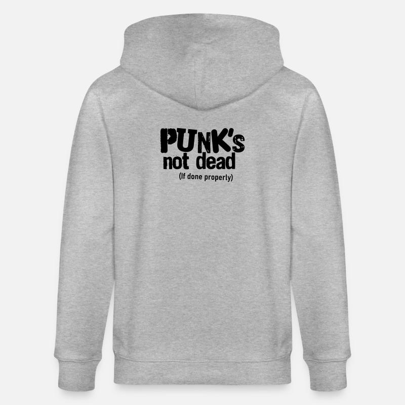 Punk if done properly - Stanley/Stella Unisex Bio-Kapuzenjacke CULTIVATOR  - Grau meliert