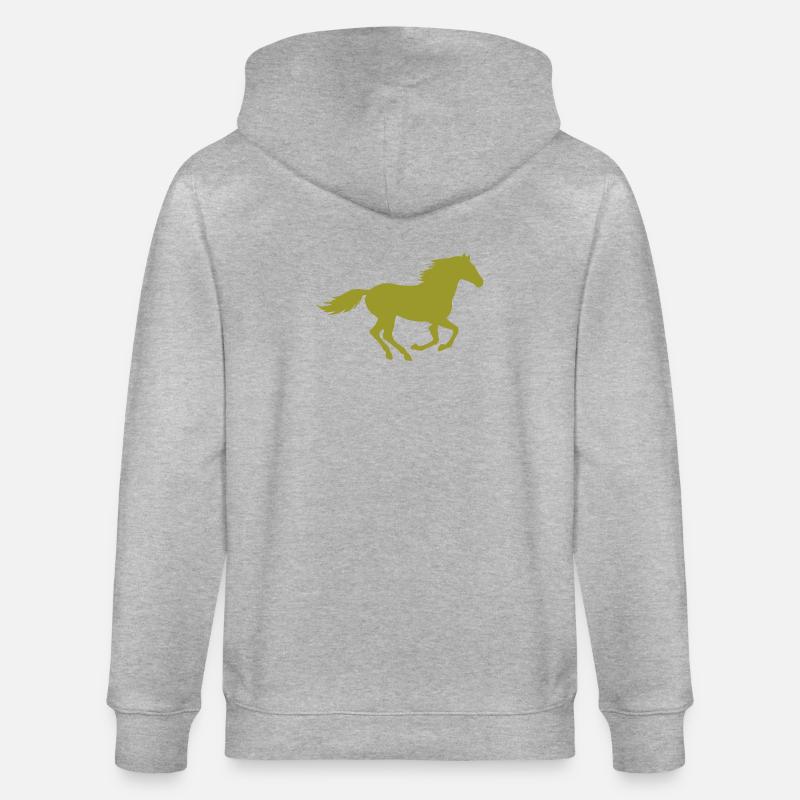 silhouette de cheval - Veste à capuche bio CULTIVATOR Stanley/Stella Unisexe - gris chiné