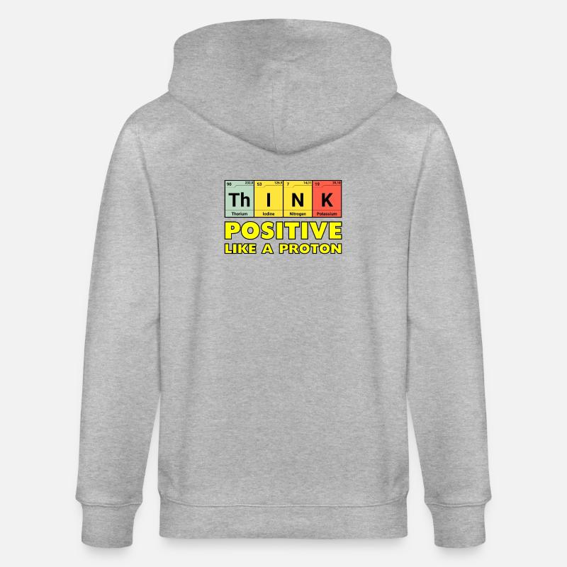 Denke Positiv, wie ein Proton - Stanley/Stella Unisex Bio-Kapuzenjacke CULTIVATOR  - Grau meliert
