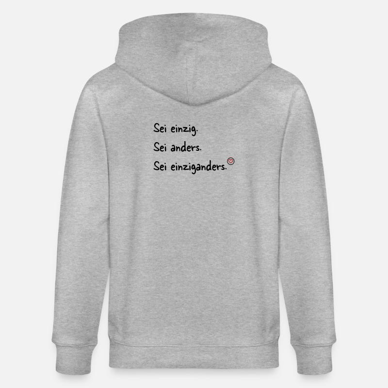 Sei einziganders - Stanley/Stella Unisex Bio-Kapuzenjacke CULTIVATOR  - Grau meliert