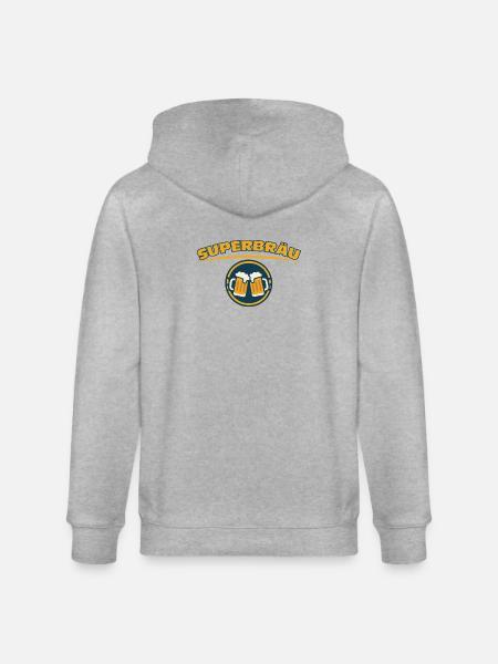 Superbräu - Stanley/Stella Unisex Bio-Kapuzenjacke CULTIVATOR  - Grau meliert
