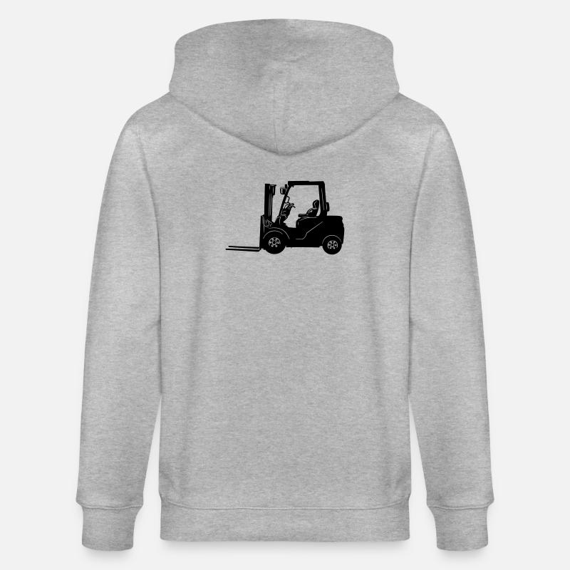 Gabelstapler Gabelstapler, Griff, Gabelstapler - Stanley/Stella Unisex Bio-Kapuzenjacke CULTIVATOR  - Grau meliert