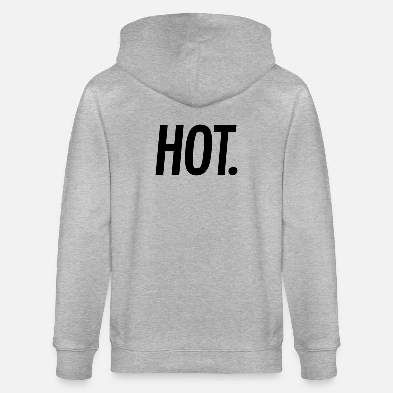 HOT. – Bold Statement Typografie - Stanley/Stella Unisex Bio-Kapuzenjacke CULTIVATOR  - Grau meliert