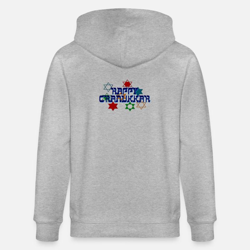 Joyeux Hanoukka - Veste à capuche bio CULTIVATOR Stanley/Stella Unisexe - gris chiné