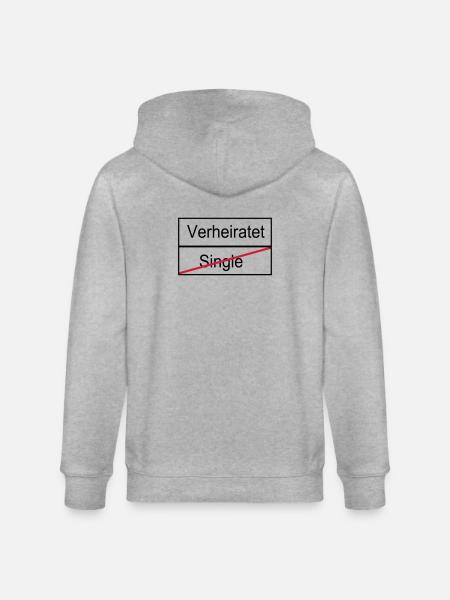 Verheiratet/Single - Stanley/Stella Unisex Bio-Kapuzenjacke CULTIVATOR  - Grau meliert