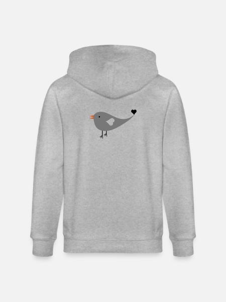 Sparrow - Stanley/Stella CULTIVATOR  Unisex Organic Hooded Jacket - heather grey