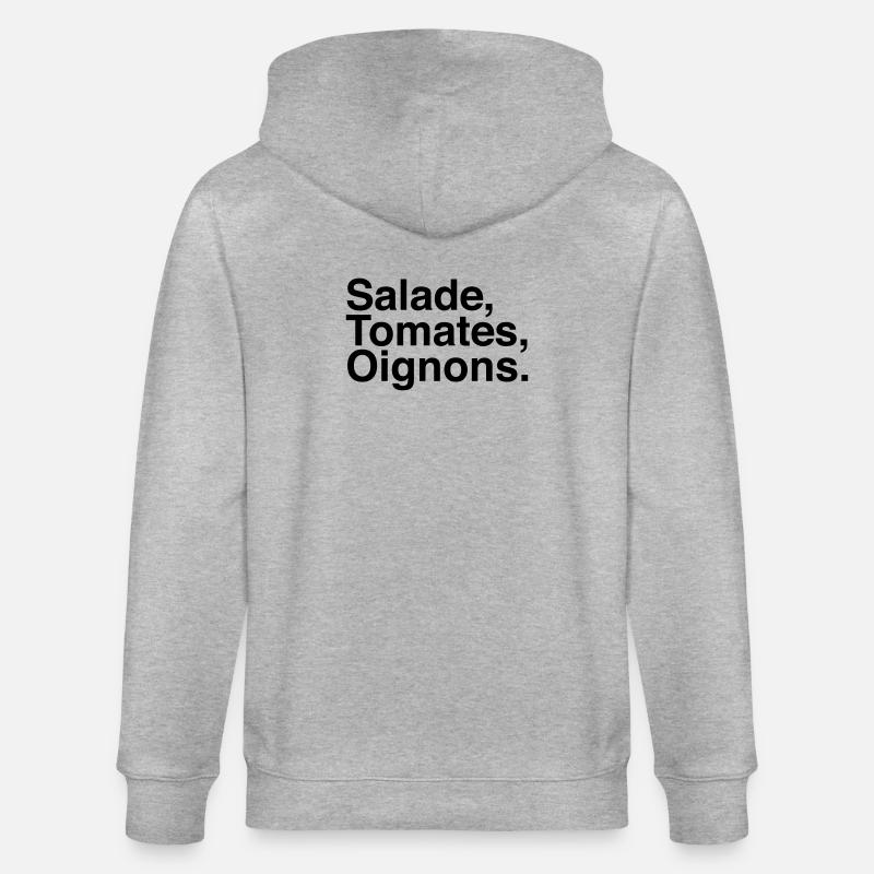 Salade Tomate Oignons  - Veste à capuche bio CULTIVATOR Stanley/Stella Unisexe - gris chiné