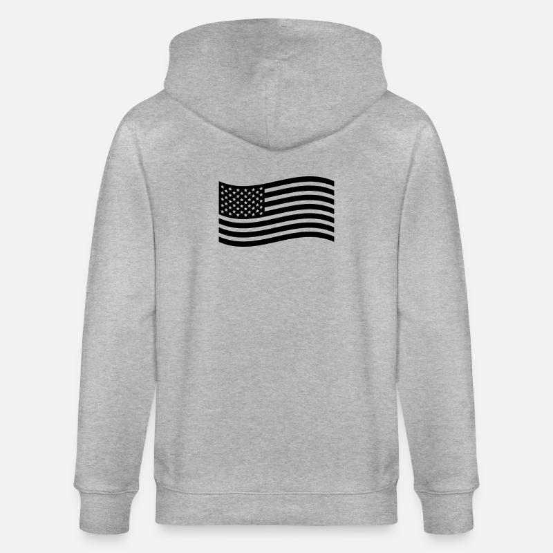 Utiliser des drapeaux - Veste à capuche bio CULTIVATOR Stanley/Stella Unisexe - gris chiné