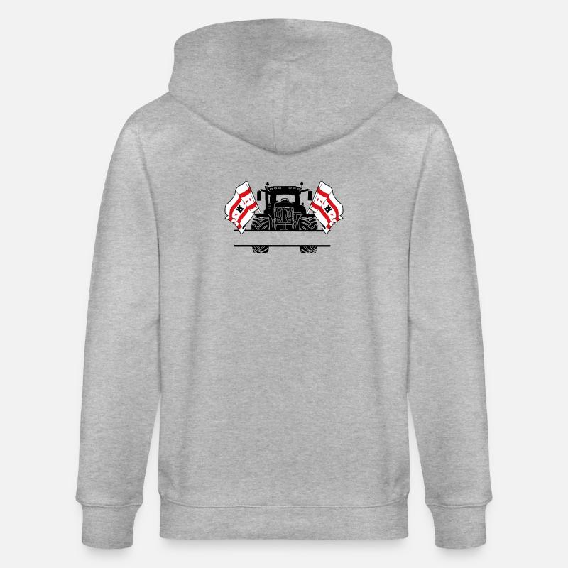 Drenthe_Tractor_Custom_Edition - Stanley/Stella Unisex Bio-Kapuzenjacke CULTIVATOR - Grau meliert