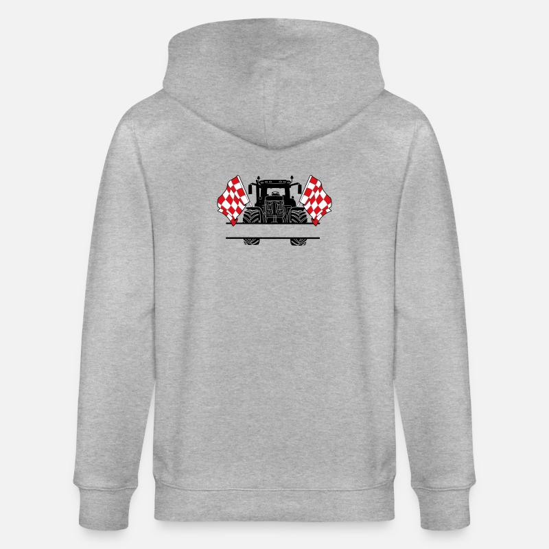 Brabant_Tractor_Custom_Edition - Stanley/Stella Unisex Bio-Kapuzenjacke CULTIVATOR  - Grau meliert