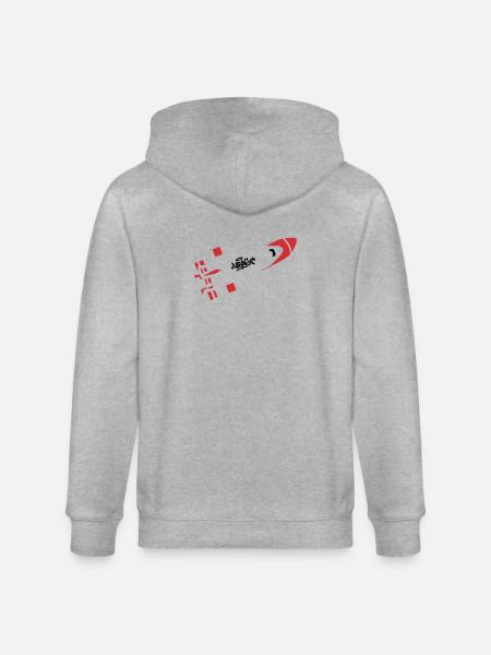 Red Rocket Graffiti Logo - Stanley/Stella CULTIVATOR  Unisex Organic Hooded Jacket - heather grey