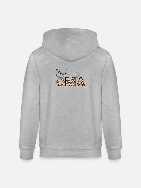 Beste Oma - best grandma - Stanley/Stella CULTIVATOR Unisex Organic Hooded Jacket - heather grey