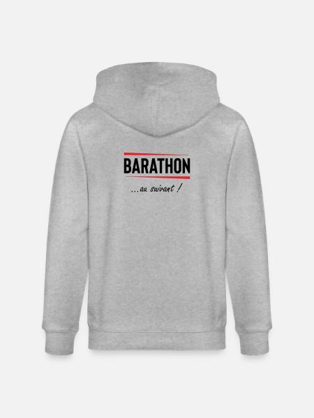 Barathon zum nächsten! Alkohol - Stanley/Stella Unisex Bio-Kapuzenjacke CULTIVATOR - Grau meliert