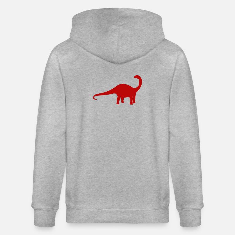 Brontosaurus Silhouette - Stanley/Stella Unisex Bio-Kapuzenjacke CULTIVATOR - Grau meliert