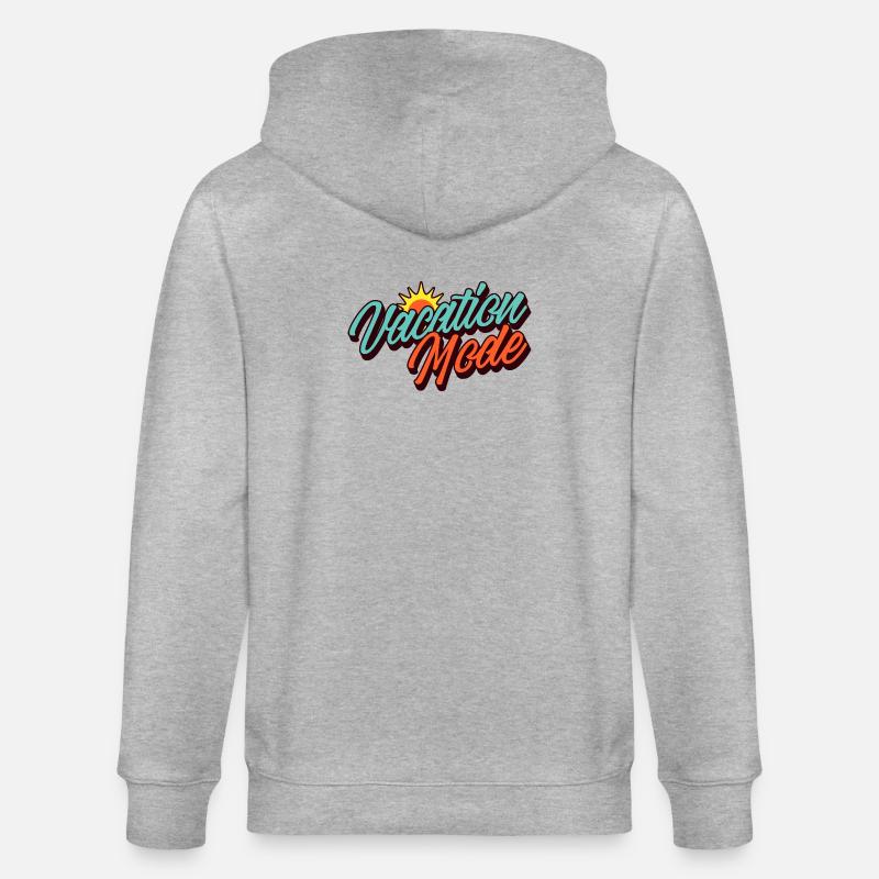Vacation Mode Urlaubsmodus Retro Sonnen-Design - Stanley/Stella Unisex Bio-Kapuzenjacke CULTIVATOR  - Grau meliert