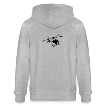 White Helicopter - EC135 Women's T-Shirts - Stanley/Stella CULTIVATOR  Unisex Organic Hooded Jacket - heather grey - Back - Luana (180cm)