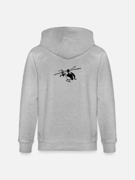 Schirm - Luftrettung - Stanley/Stella Unisex Bio-Kapuzenjacke CULTIVATOR - Grau meliert