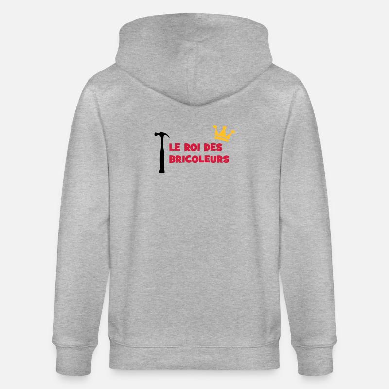 Der König der Heimwerker - Stanley/Stella Unisex Bio-Kapuzenjacke CULTIVATOR  - Grau meliert