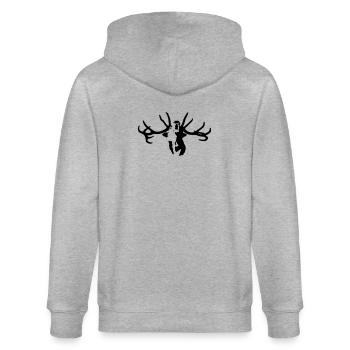 cerf - Veste à capuche bio CULTIVATOR Stanley/Stella Unisexe - gris chiné - Dos - Luana (180cm)