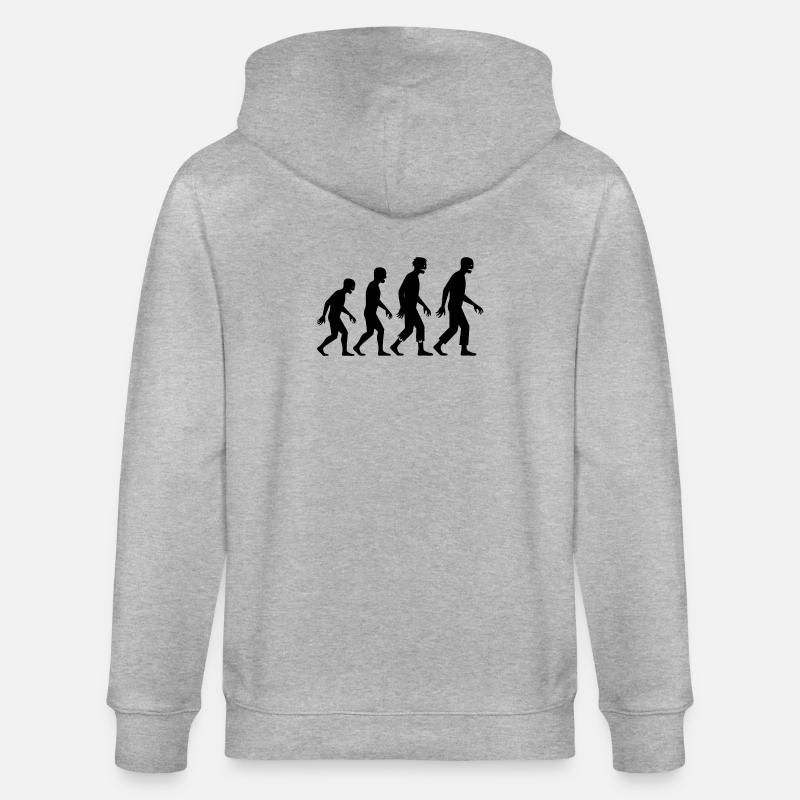 Évolution des zombies - Veste à capuche bio CULTIVATOR Stanley/Stella Unisexe - gris chiné