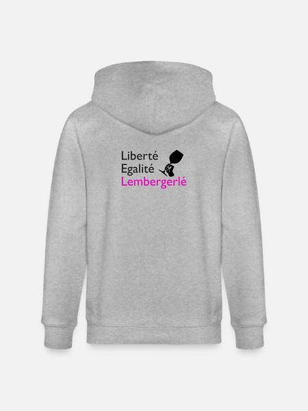 Liberté Egalité Lembergerlé - Stanley/Stella Unisex Bio-Kapuzenjacke CULTIVATOR - Grau meliert