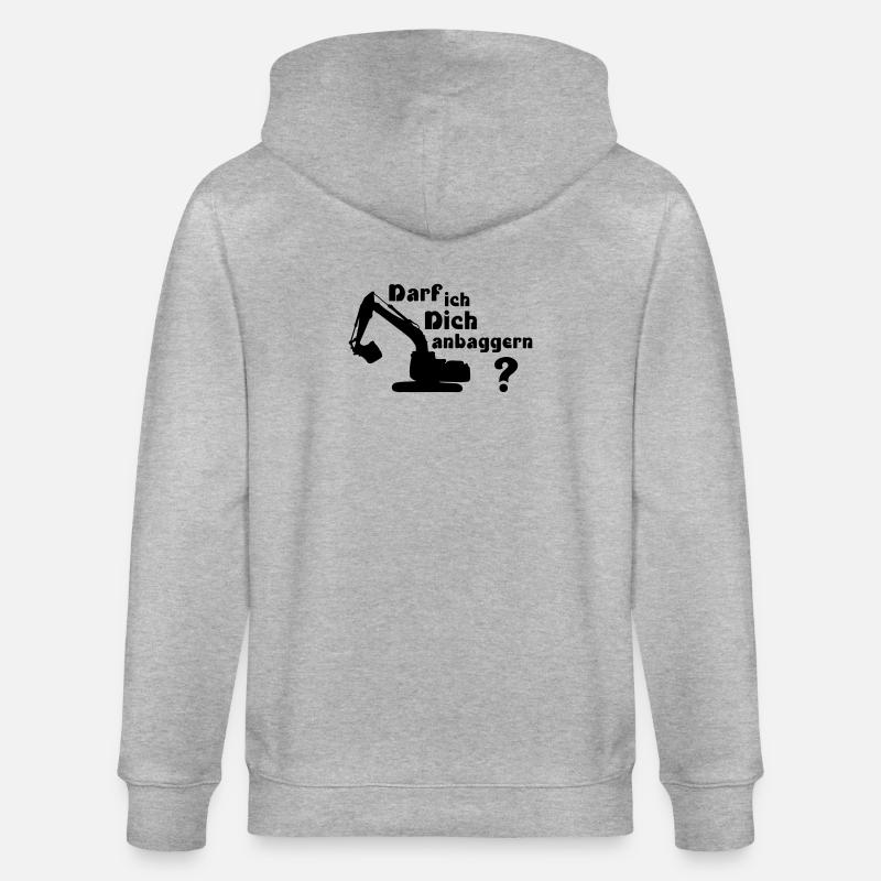 Darf ich Dich anbaggern? - Stanley/Stella Unisex Bio-Kapuzenjacke CULTIVATOR  - Grau meliert