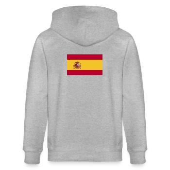 Drapeau national de l’Espagne - Veste à capuche bio CULTIVATOR Stanley/Stella Unisexe - gris chiné - Dos - Luana (180cm)