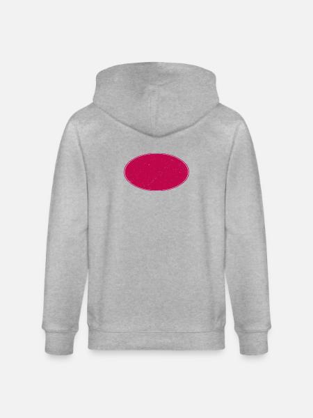 Ovaler Background schmutzig weinrot - Stanley/Stella Unisex Bio-Kapuzenjacke CULTIVATOR - Grau meliert