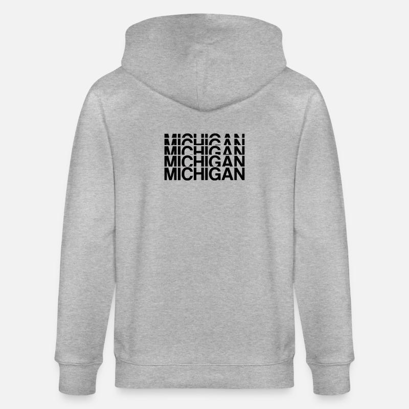 Séquence de la ligne du Michigan - Veste à capuche bio CULTIVATOR Stanley/Stella Unisexe - gris chiné