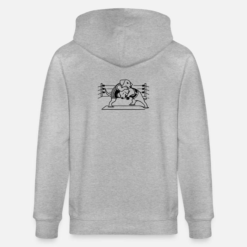 Chien de lutte - Veste à capuche bio CULTIVATOR Stanley/Stella Unisexe - gris chiné