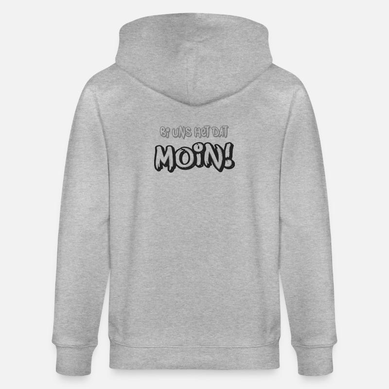 Moin – Bi uns het dat - Veste à capuche bio CULTIVATOR Stanley/Stella Unisexe - gris chiné