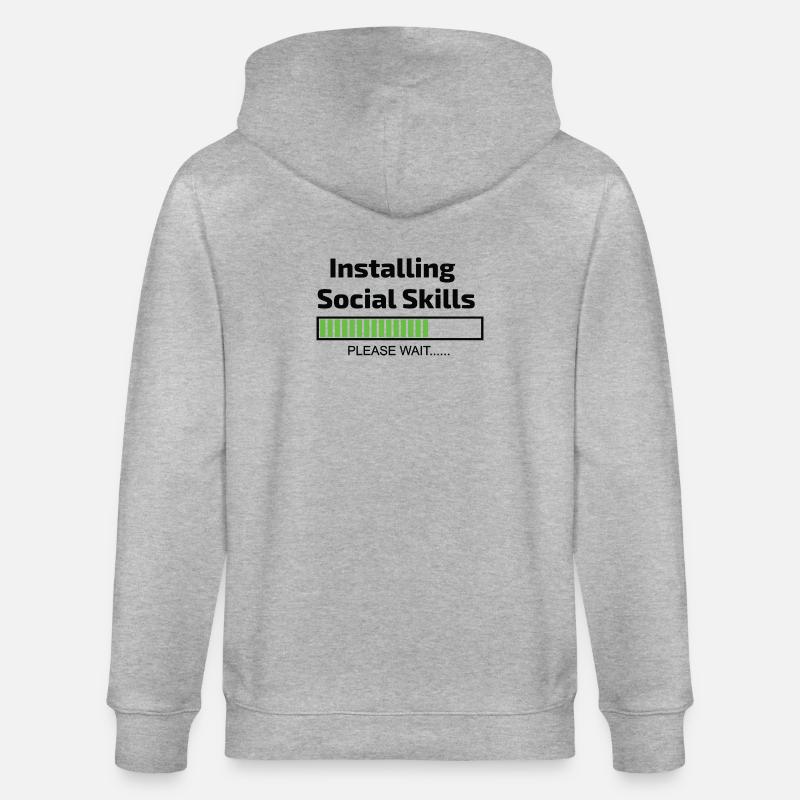 computer installing social skills programmer - Stanley/Stella CULTIVATOR  Unisex Organic Hooded Jacket - heather grey