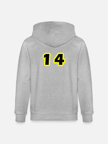 14 Symbole numérique - Veste à capuche bio CULTIVATOR Stanley/Stella Unisexe - gris chiné