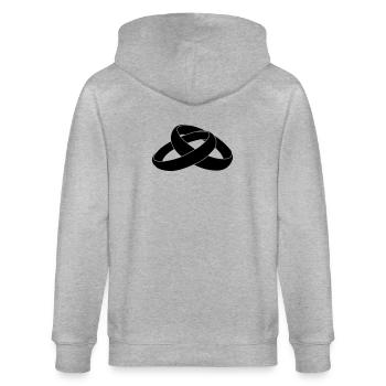 Eheringe - Stanley/Stella Unisex Bio-Kapuzenjacke CULTIVATOR  - Grau meliert - Hinten - Luana (180cm)