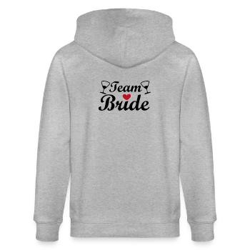 Équipe Mariée – Chemise de fête de jeune fille - Veste à capuche bio CULTIVATOR Stanley/Stella Unisexe - gris chiné - Dos - Luana (180cm)