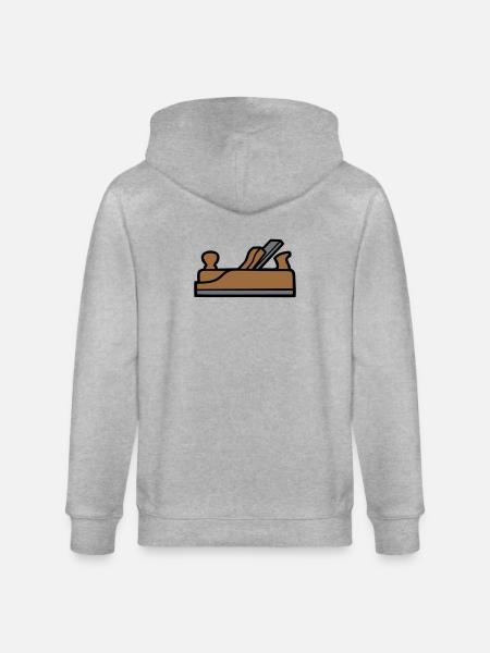Hobel Tischler Icon - Stanley/Stella Unisex Bio-Kapuzenjacke CULTIVATOR  - Grau meliert