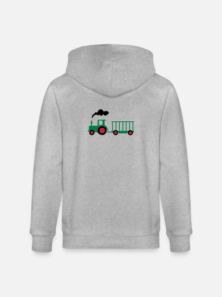 tractor - Stanley/Stella CULTIVATOR  Unisex Organic Hooded Jacket - heather grey