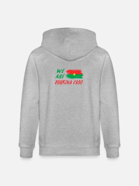 We are Burkina Faso - Stanley/Stella CULTIVATOR Unisex Organic Hooded Jacket - heather grey