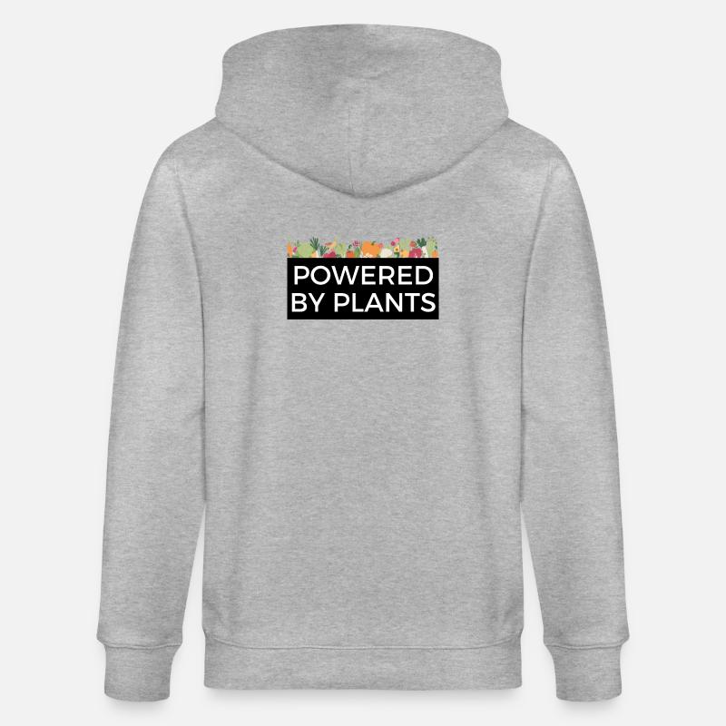 Powered by Plants Tee Design Veggie - Stanley/Stella Unisex Bio-Kapuzenjacke CULTIVATOR  - Grau meliert