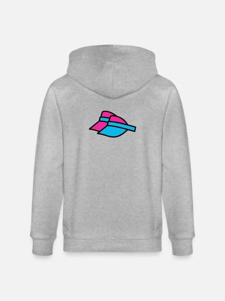90er Sonnenblenden Retro Visor - Stanley/Stella Unisex Bio-Kapuzenjacke CULTIVATOR  - Grau meliert